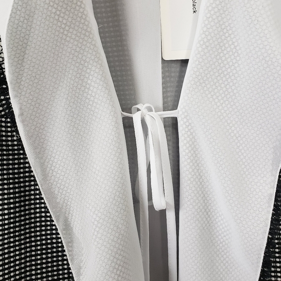 NWT Maison Common | Boho Fringe Black White Jacket - Picture 9 of 10